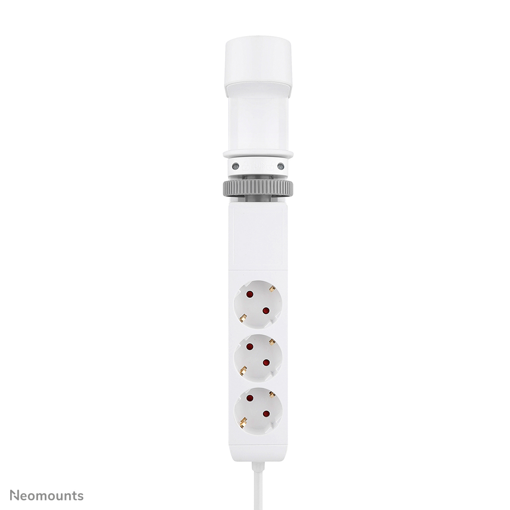 Neomounts DS22-840WH6 Tischsteckdose mit Klemme und USB-C- und USB-A-Anschlüssen - Schnellladung